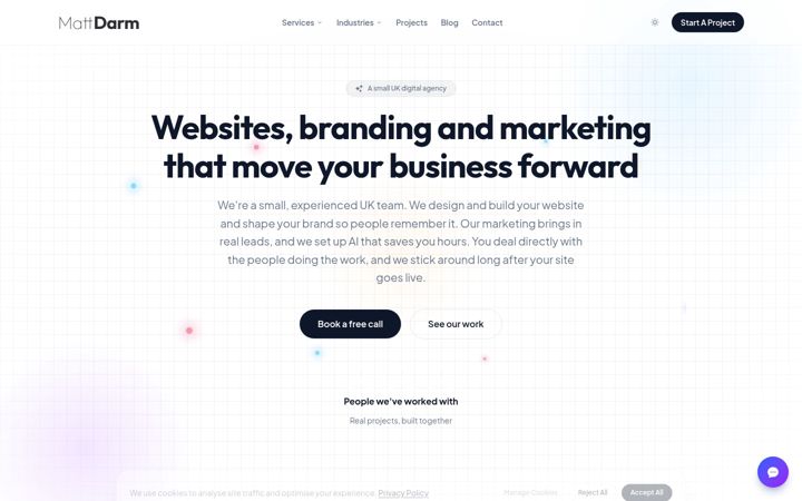 Screenshot of mattdarm.com