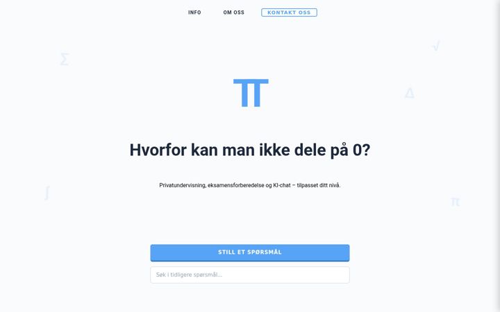 Screenshot of mattechat.no