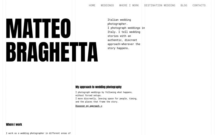 Screenshot of matteobraghetta.com