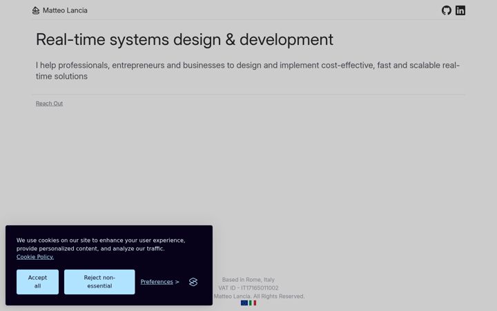 Screenshot of matteolancia.com