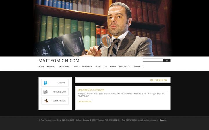 Screenshot of matteomion.com