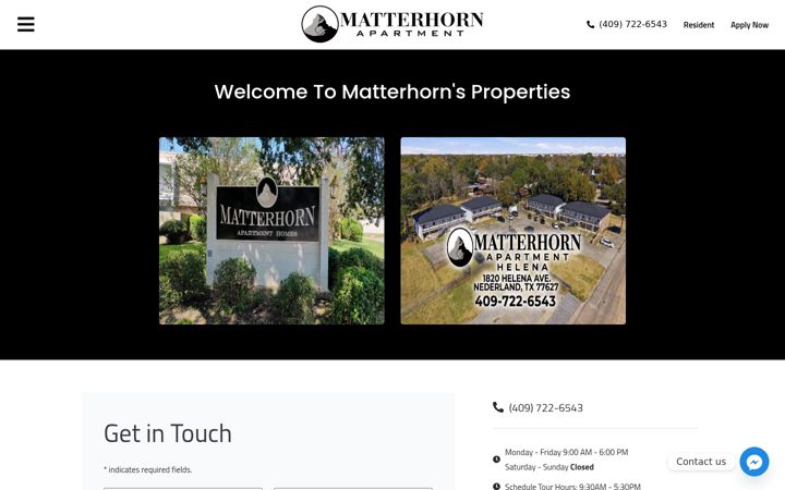 Screenshot of matterhornapartment.com