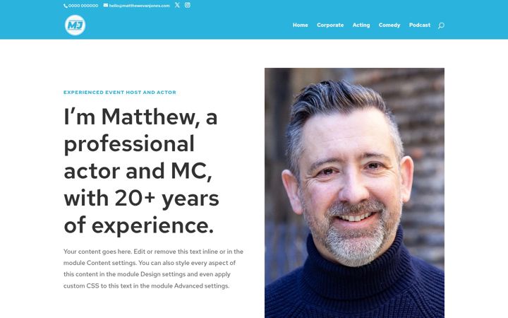 Screenshot of matthewevanjones.com