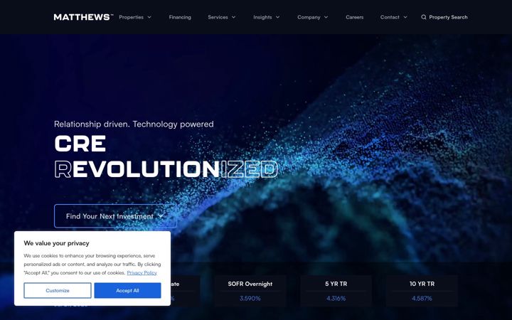 Screenshot of matthews.com