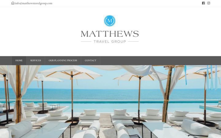 Screenshot of matthewstravelgroup.com