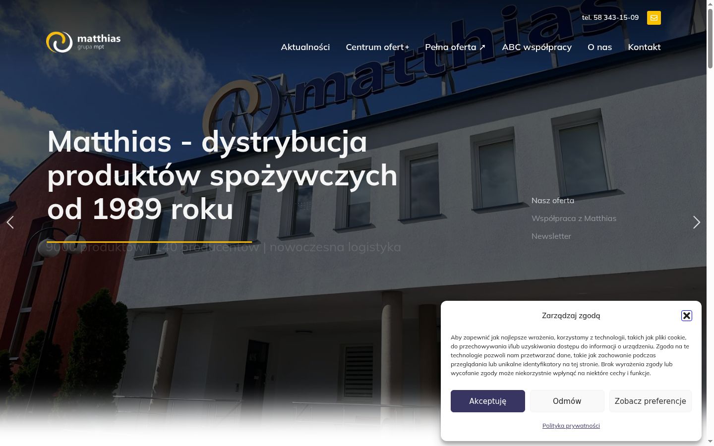 Ekrānuzņēmums ar piekrišanas baneri, kas tika rādīts pirms jebkādas mijiedarbības