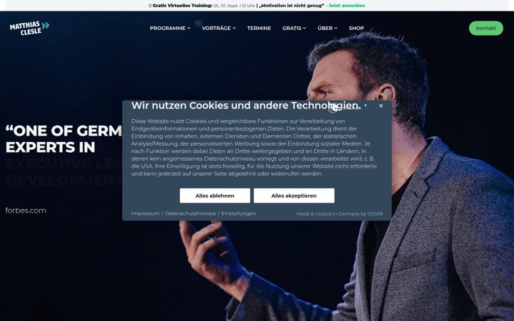 Screenshot of matthiasclesle.com