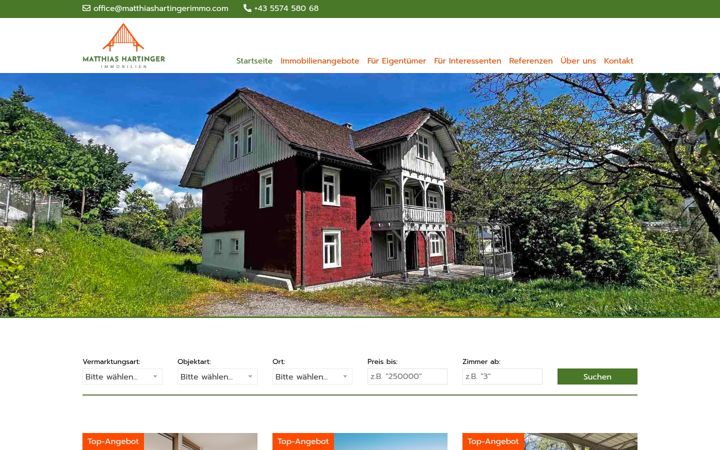 Screenshot of matthiashartingerimmo.com