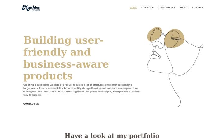 Screenshot of matthiesdesign.com