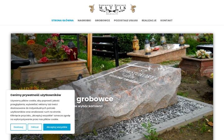 Screenshot of mattiknagrobki.pl