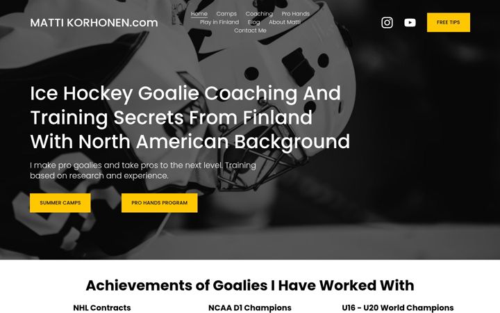 Screenshot of mattikorhonen.com