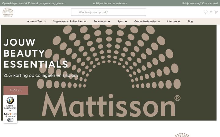 Screenshot of mattissondev.hypernode.io