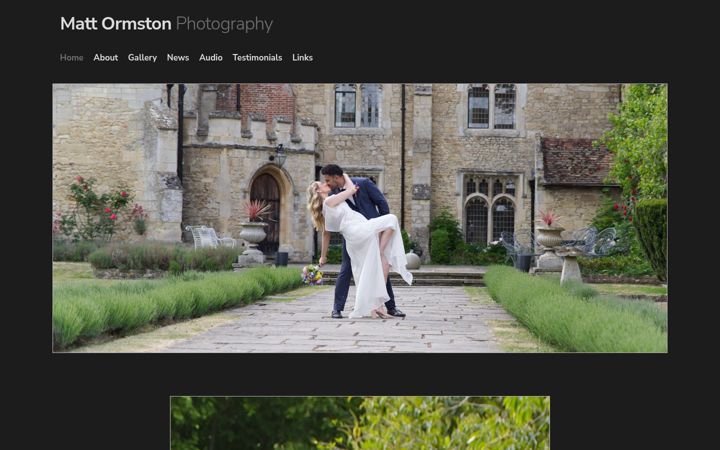 Screenshot of mattormstonphotography.com