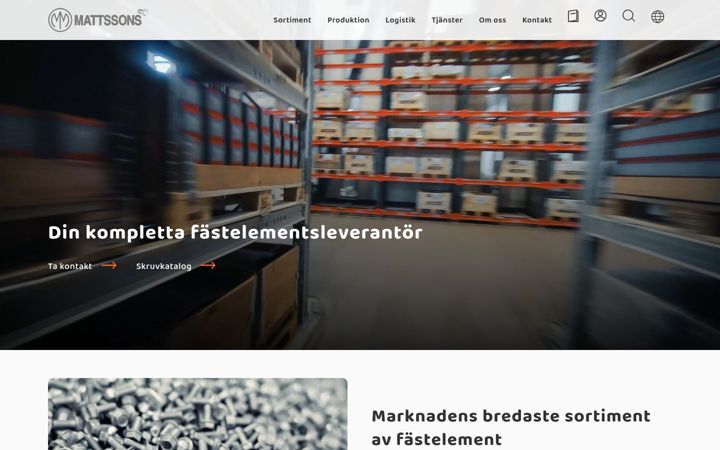 Screenshot of mattssons.com