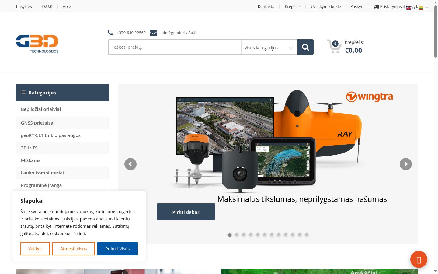 Screenshot of the consent banner shown before any interaction