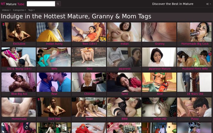 Screenshot of maturetubenow.com