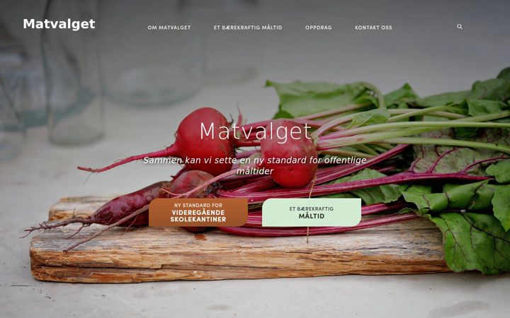 Screenshot of matvalget.no