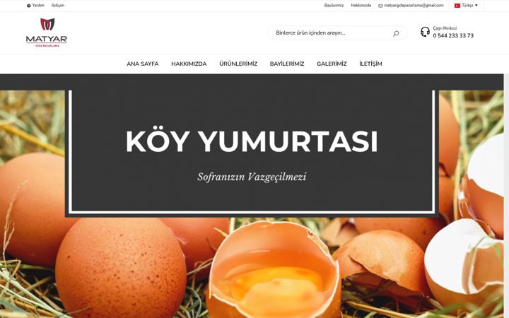 Screenshot of matyargidapazarlama.com