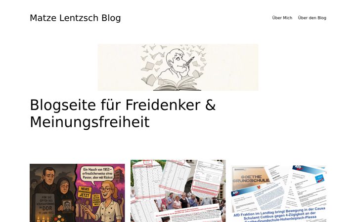 Screenshot of matzelentzsch.blog