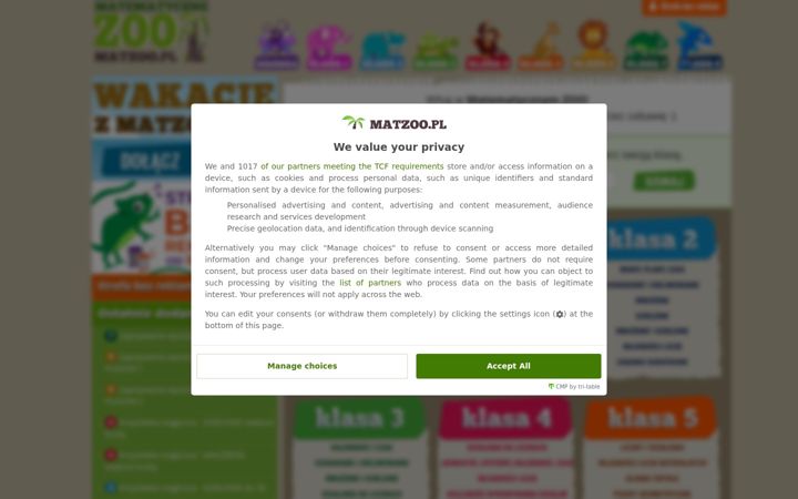 Screenshot of matzoo.pl