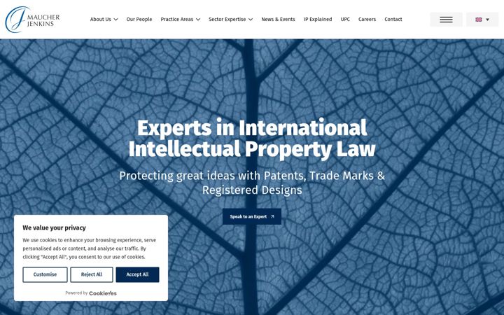 Screenshot of maucherjenkins.com