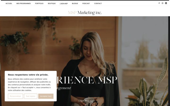 Screenshot of maudestpierre.com