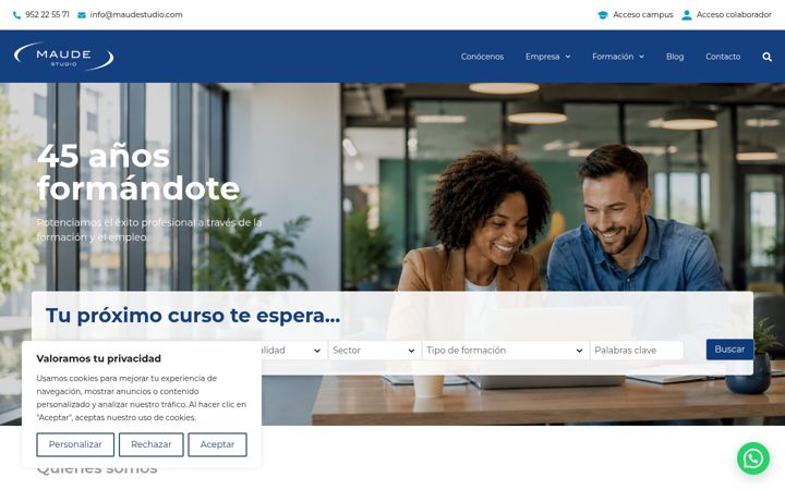 Screenshot of maudestudio.com