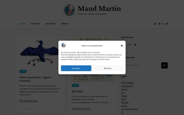 Screenshot of maudmartin.com