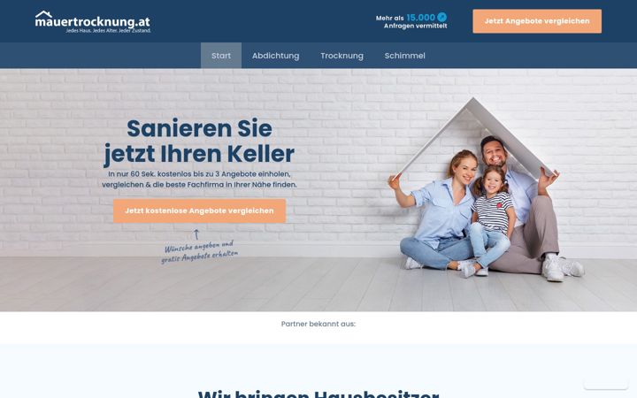 Screenshot van mauertrocknung.at
