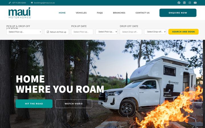 Screenshot of maui.co.za