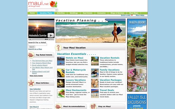 Screenshot of maui.net