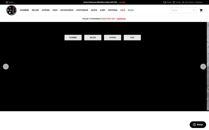 Screenshot of mauiandsons.cl