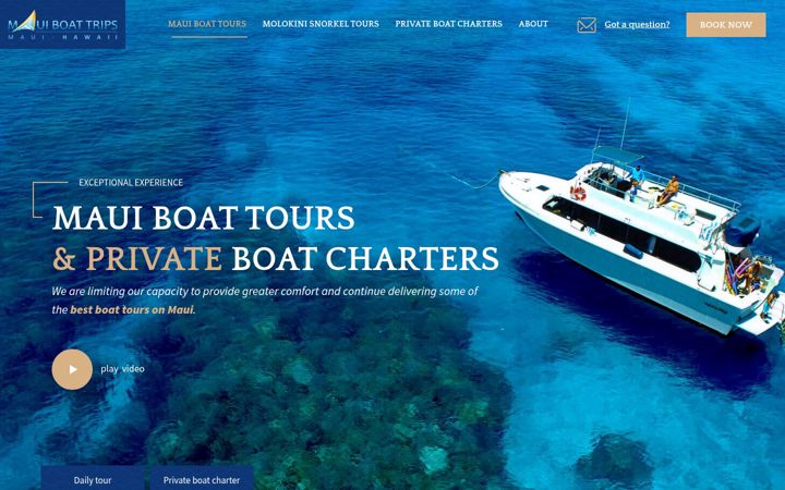 Screenshot of mauiboattrips.com