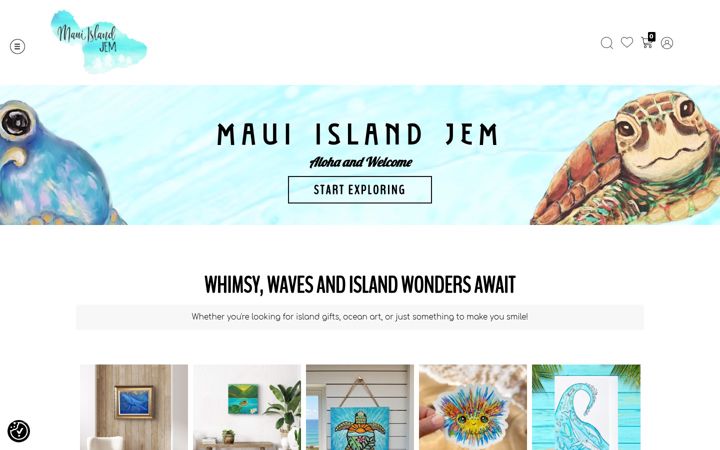 Screenshot of mauiislandjem.com