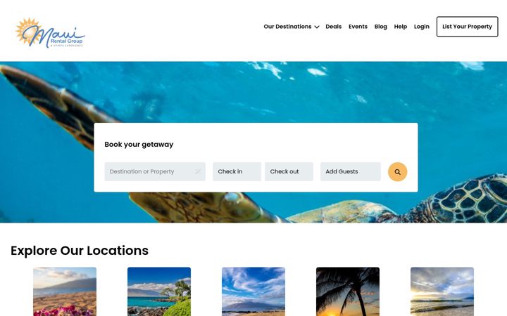 Screenshot of mauirental.com