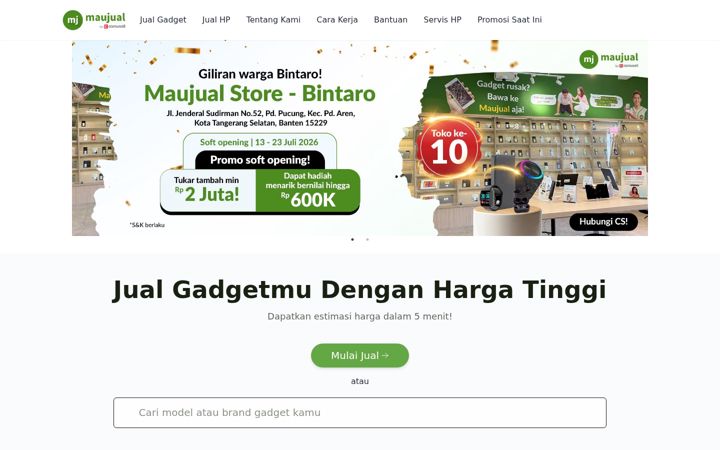 Screenshot of maujual.com