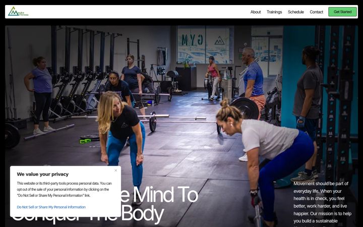 Screenshot of maukafitnessnj.com