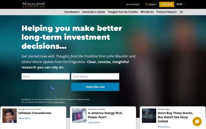 Posnetek zaslona mauldineconomics.com