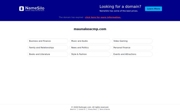 Screenshot of maunakeacmp.com