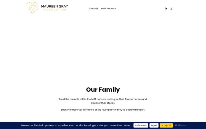 Screenshot of maureengrayfoundation.com