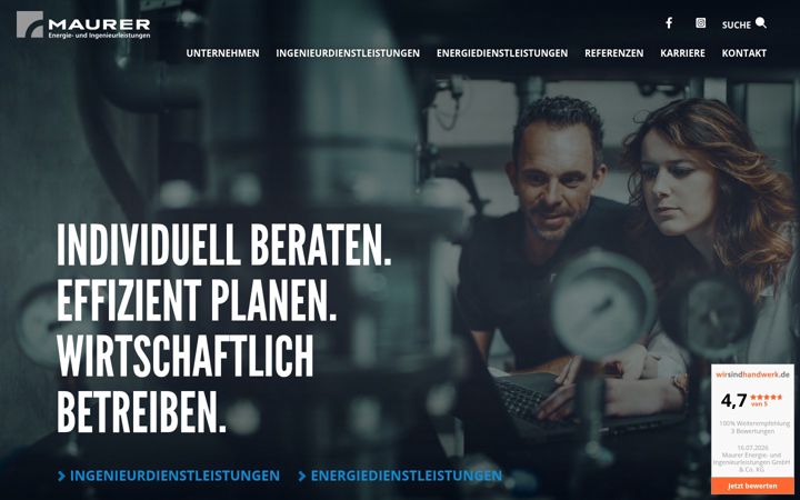 Screenshot of maurer-eil.de