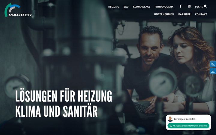 Ekrānuzņēmums no maurer-holding.de