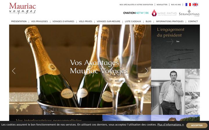 Screenshot of mauriac-voyages.com