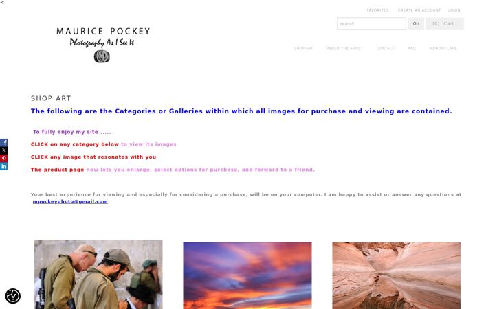 Screenshot of mauricepockey.com