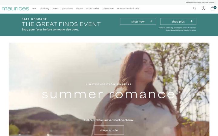 Screenshot di maurices.com