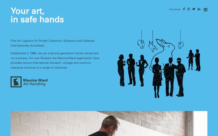 Screenshot of mauriceward-arthandling.com