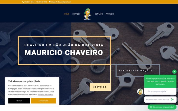 Screenshot of mauriciochaveiro.com.br