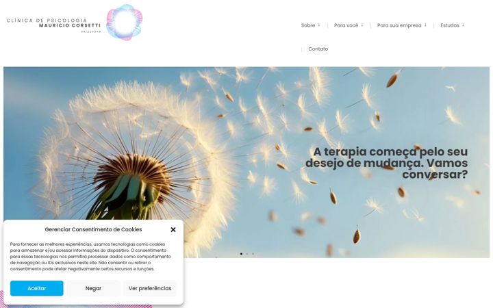 Screenshot of mauriciocorsetti.com.br