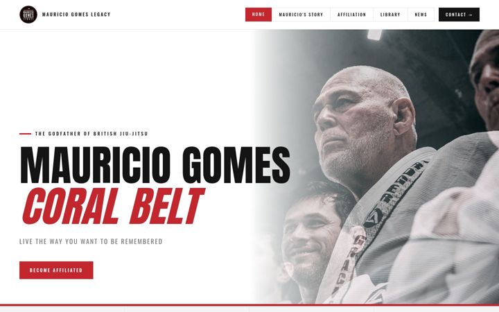 Screenshot of mauriciogomesbjj.com