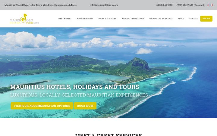 Screenshot of maurigoldtours.com